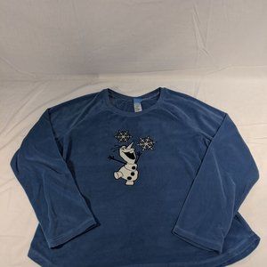 Kids large fleece sleepwear olaf frozen